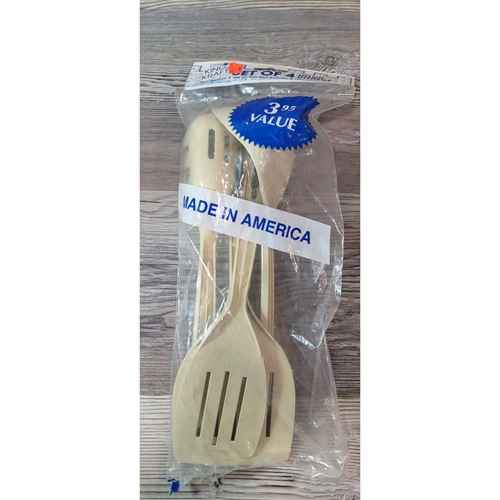 King Craft set of 4 Nylon Utensils made USA New old Stock
